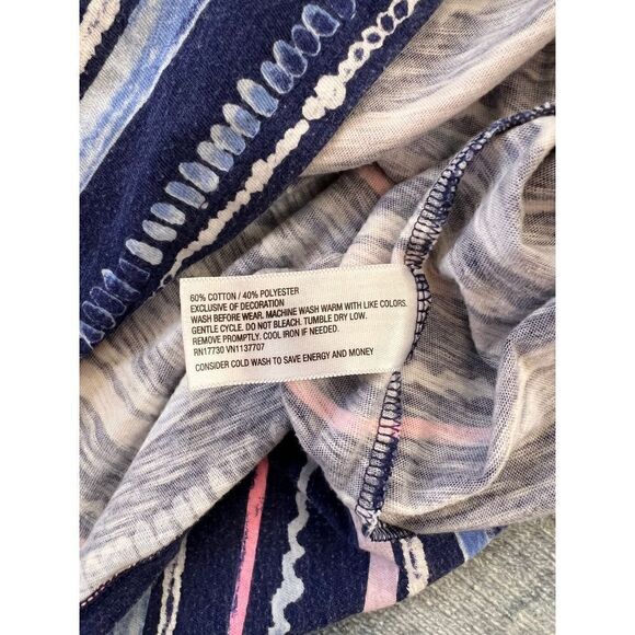 Cherokee Blue Pink w Poms Striped Dress 3T - Picture 5 of 5